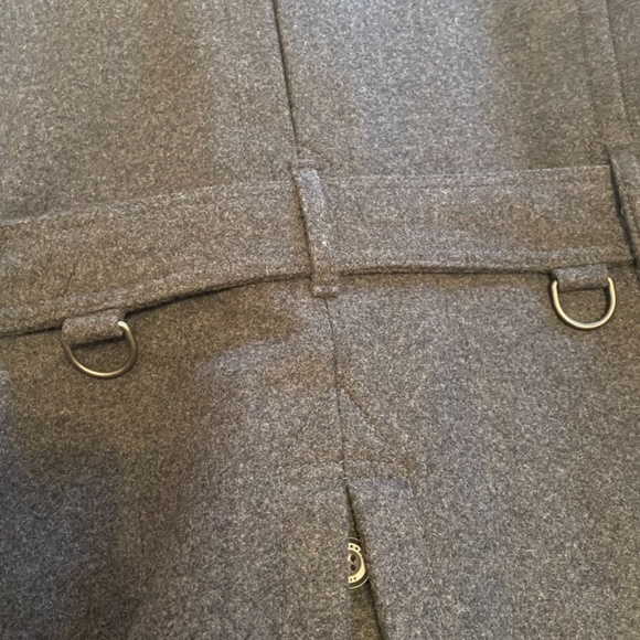 Burberry Brit Grey Wool Double Breasted Belted Coat - Picture 16 of 17
